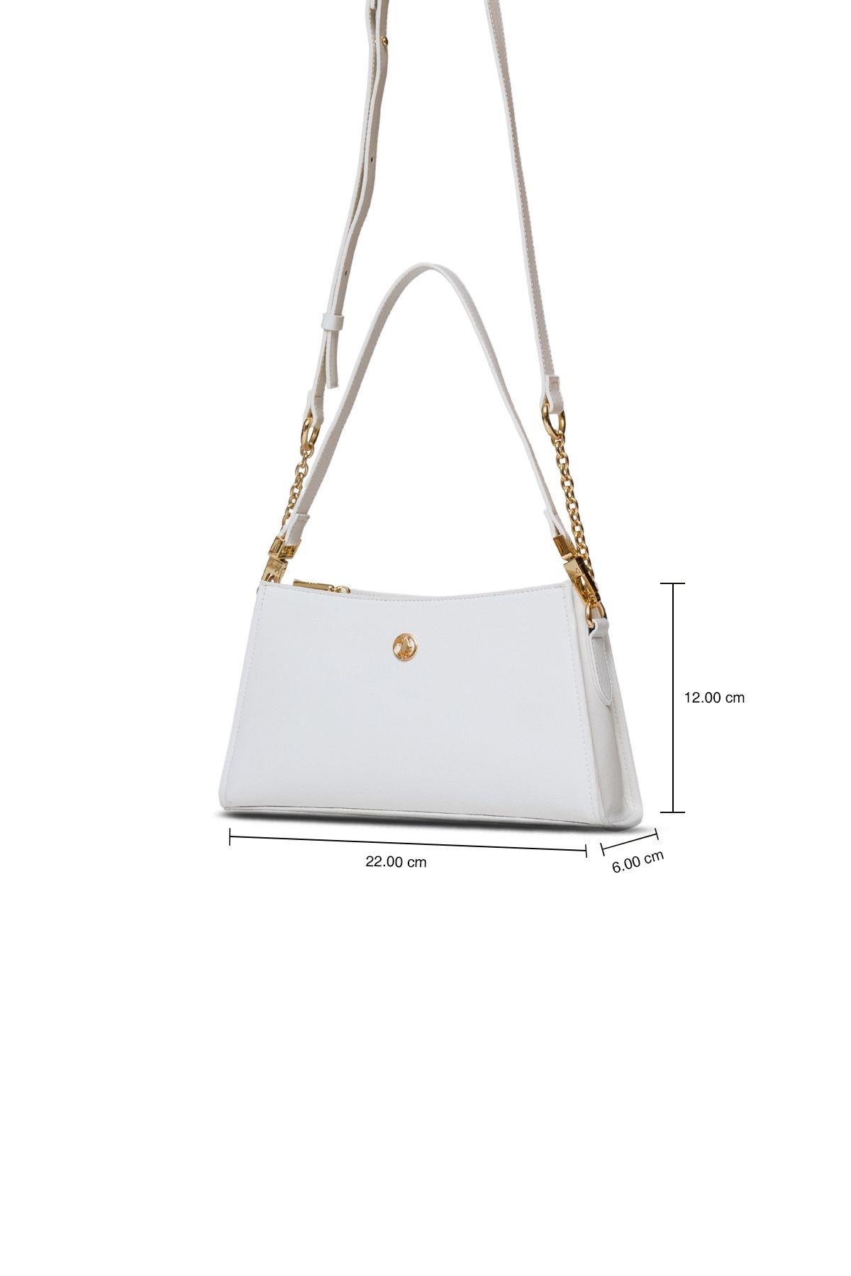 U.S. Polo Assn. Çapraz Askılı Kadın Çanta Beyaz Us25134