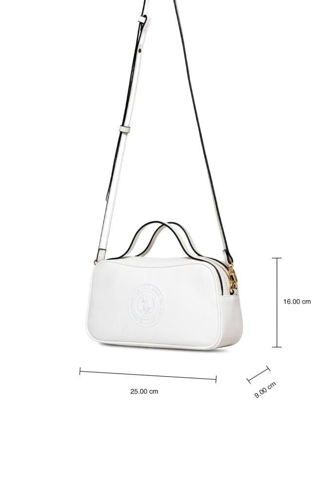 U.S. Polo Assn. Çapraz Askılı Kadın Çanta Beyaz Us25270