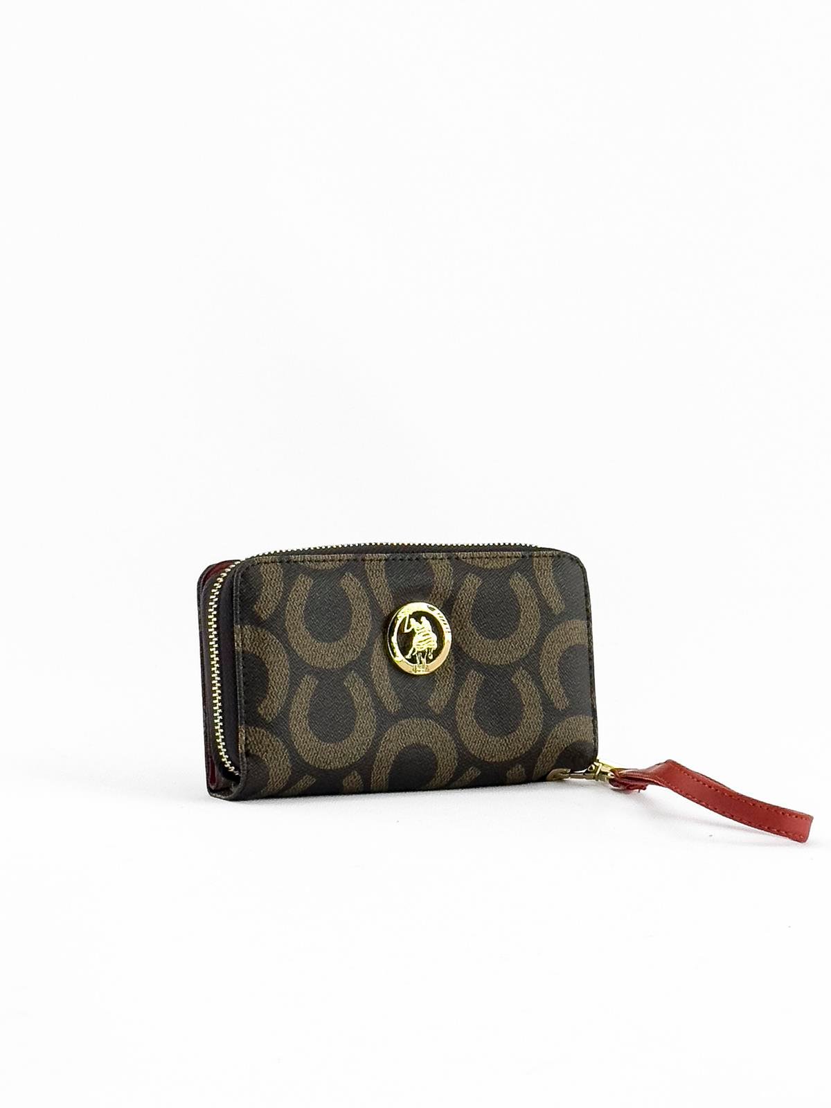 U.S. Polo Assn. Kadın Cüzdanı Kahve-Kırmızı Usc23363