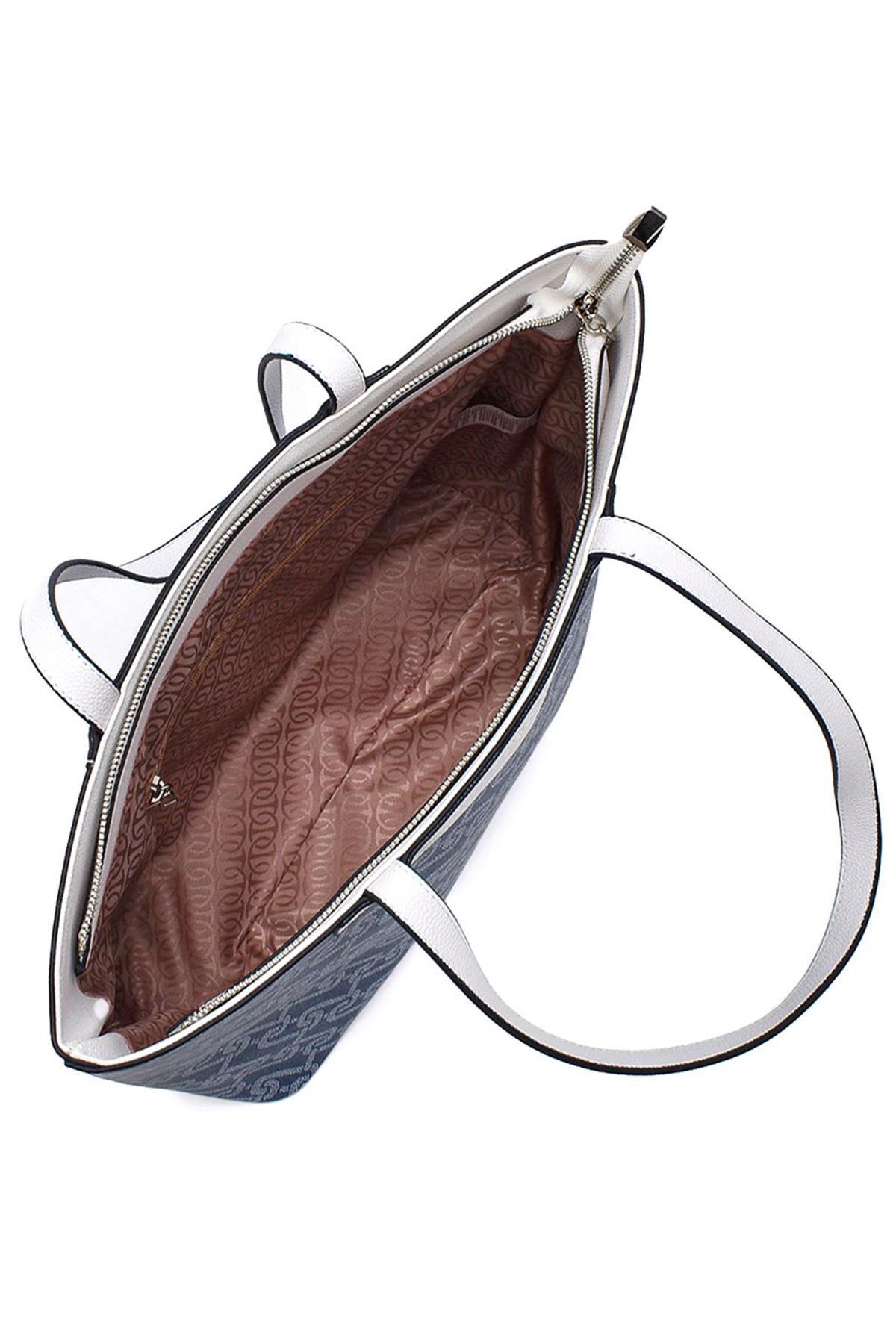 U.S. Polo Assn. Kadın Omuz Çanta Denim-Beyaz Us23106