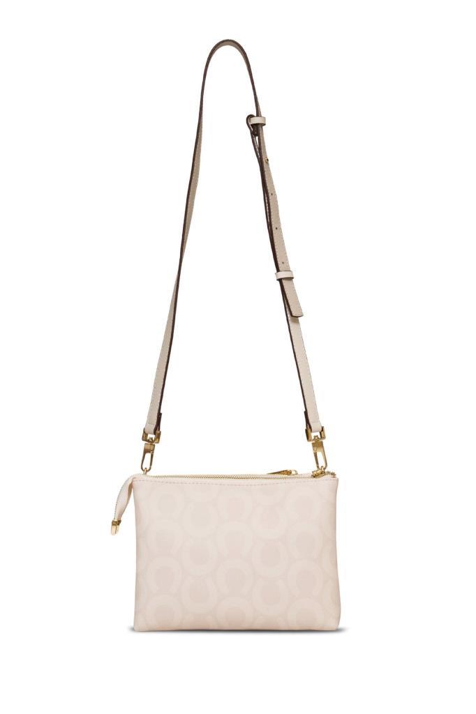 U.S. Polo Assn. Çapraz Askılı Kadın Çanta Ekru Us25164