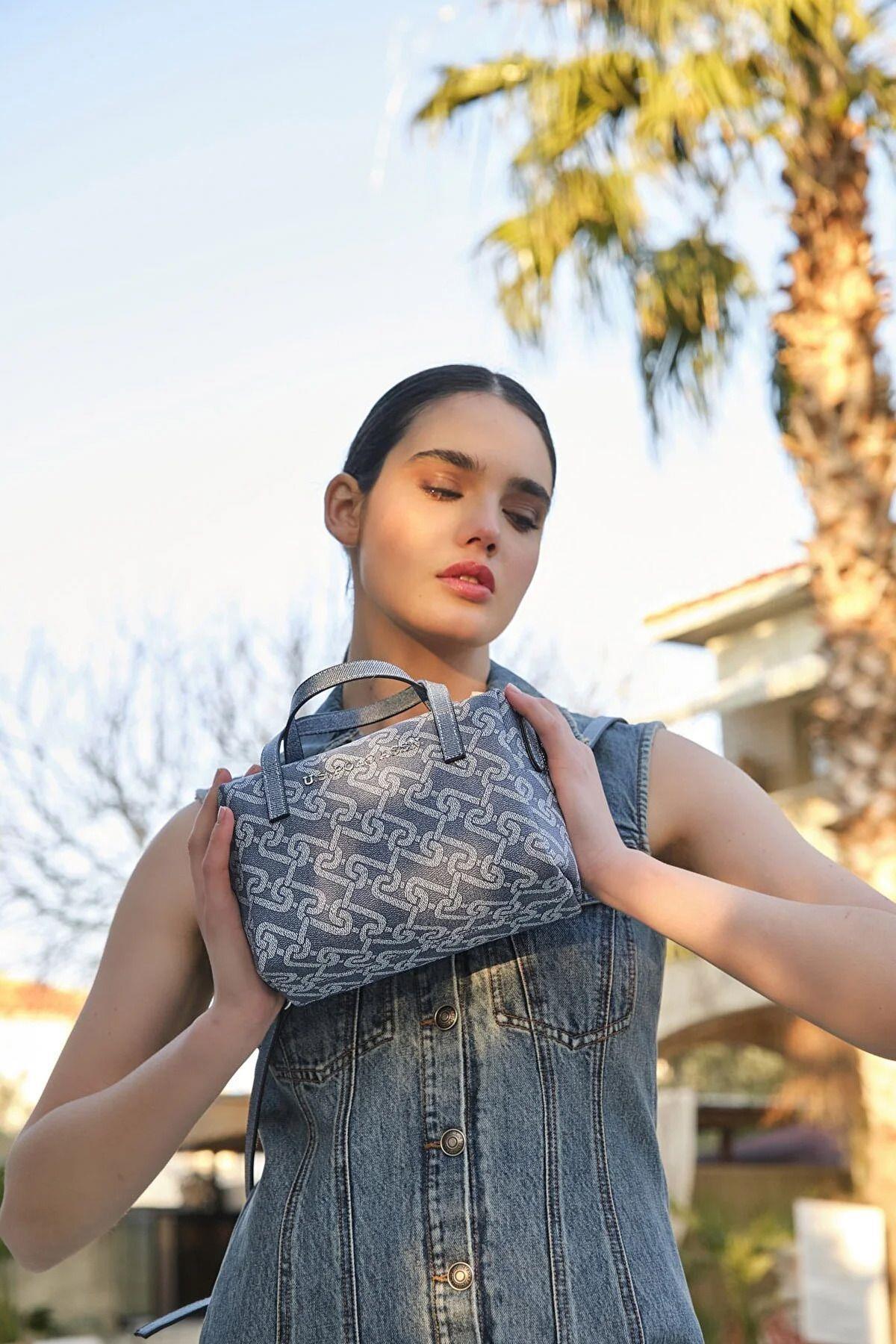 U.S. Polo Assn. Çapraz Askılı Kadın Çanta Mavi Us23125