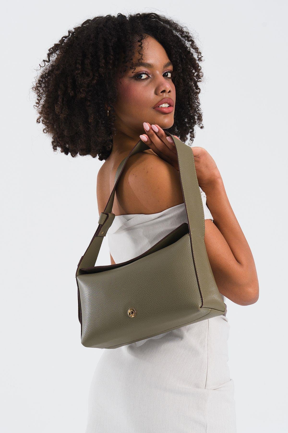 U.S. Polo Assn. Çapraz Askılı Kadın Çanta Haki Us25203