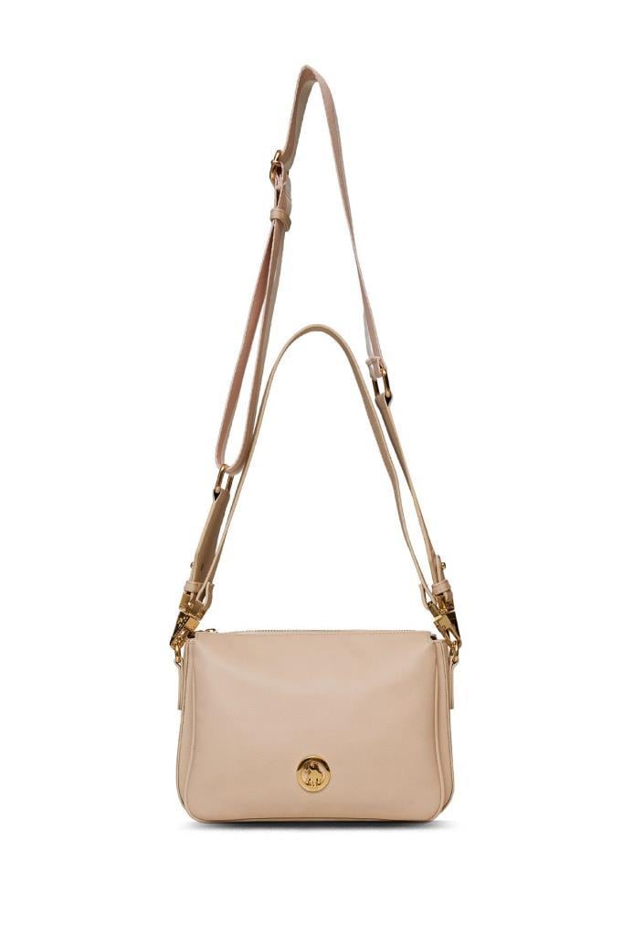 U.S. Polo Assn. Çapraz Askılı Kadın Çanta Bej Us25141