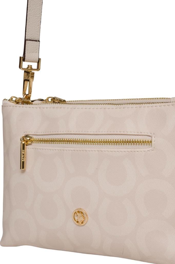 U.S. Polo Assn. Çapraz Askılı Kadın Çanta Ekru Us25164