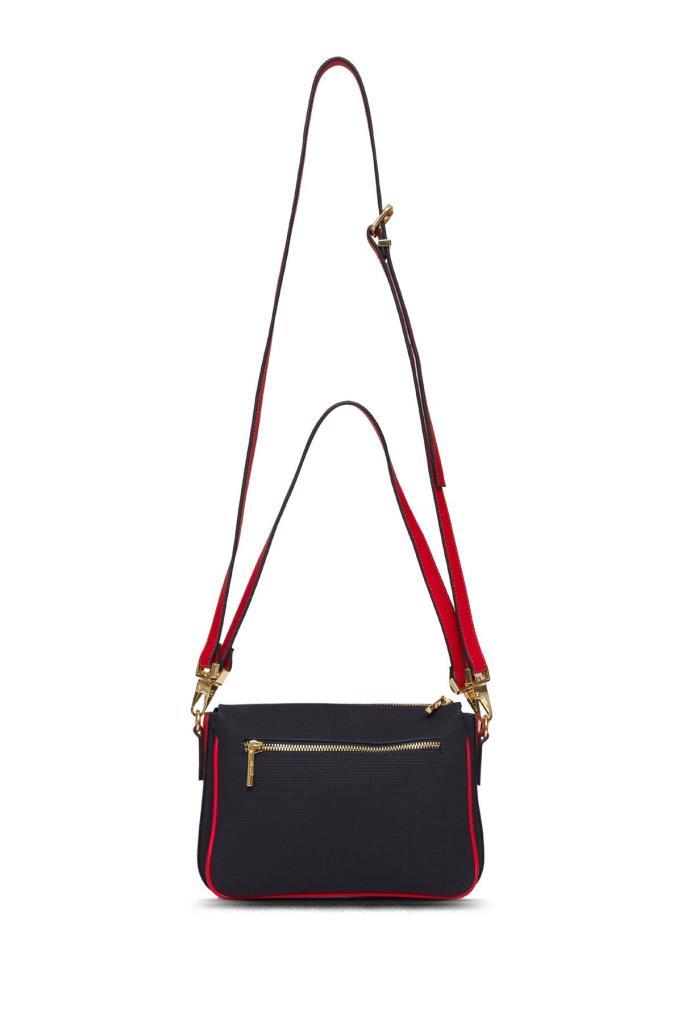 U.S. Polo Assn. Çapraz Askılı Kadın Çanta Lacivert-Beyaz-Kırmızı Us25237