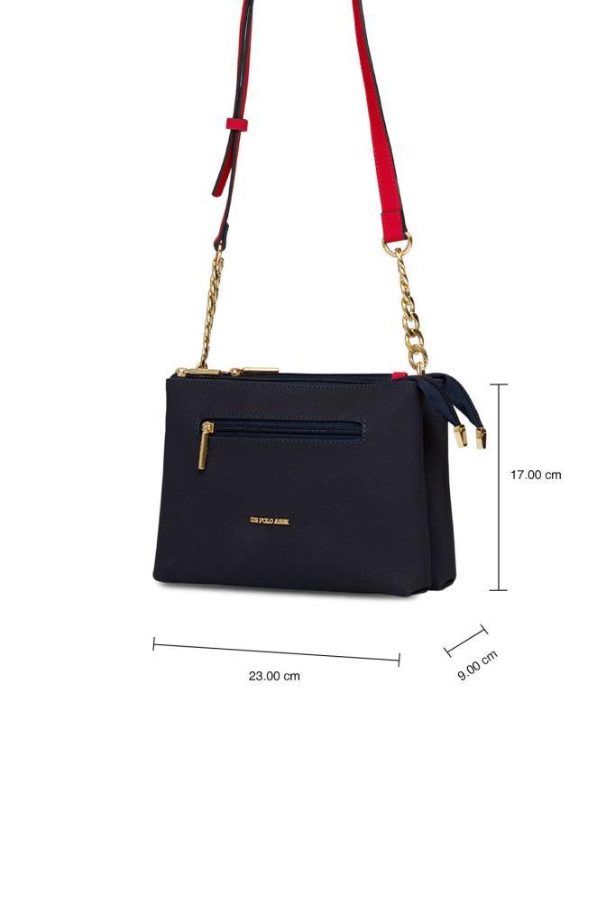 U.S. Polo Assn. Çapraz Askılı Kadın Çanta Lacivert-Kırmızı Us25253
