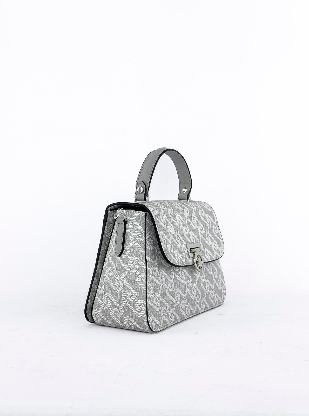 U.S. Polo Assn. Çapraz Askılı Kadın Çanta Beyaz-Gri Us24102