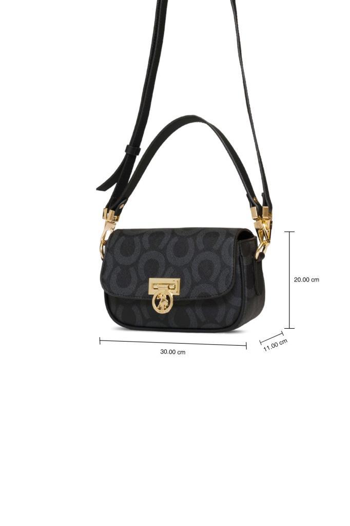 U.S. Polo Assn. Çapraz Askılı Kadın Çanta Siyah Us25155