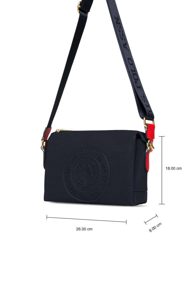 U.S. Polo Assn. Çapraz Askılı Kadın Çanta Lacivert-Beyaz-Kırmızı Us25268