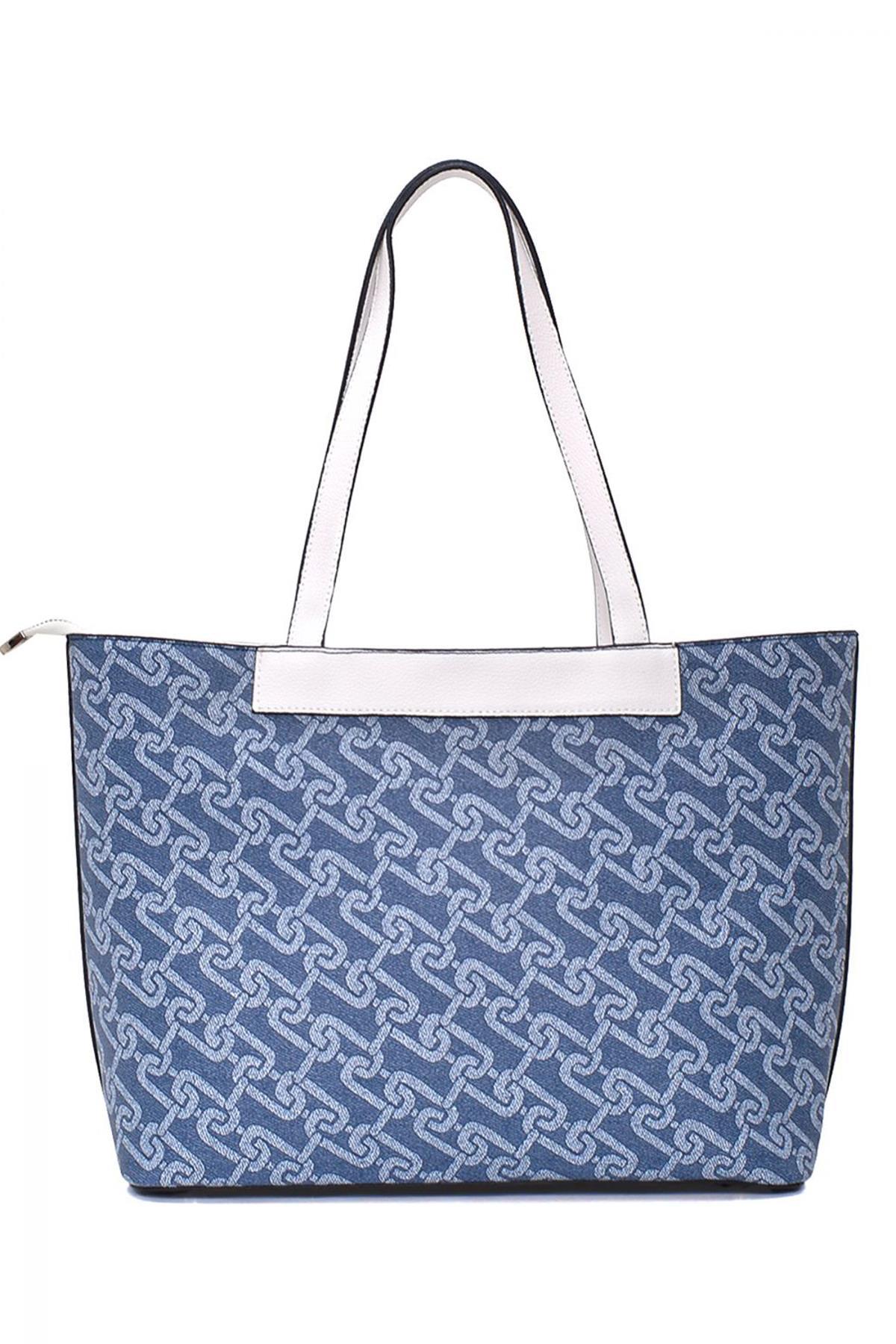 U.S. Polo Assn. Kadın Omuz Çanta Denim-Beyaz Us23106