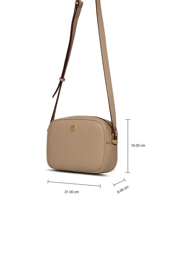 U.S. Polo Assn. Çapraz Askılı Kadın Çanta Bej Us25195
