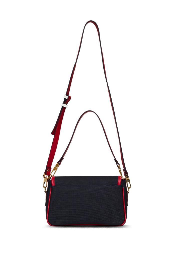 U.S. Polo Assn. Çapraz Askılı Kadın Çanta Lacivert-Beyaz-Kırmızı Us25241