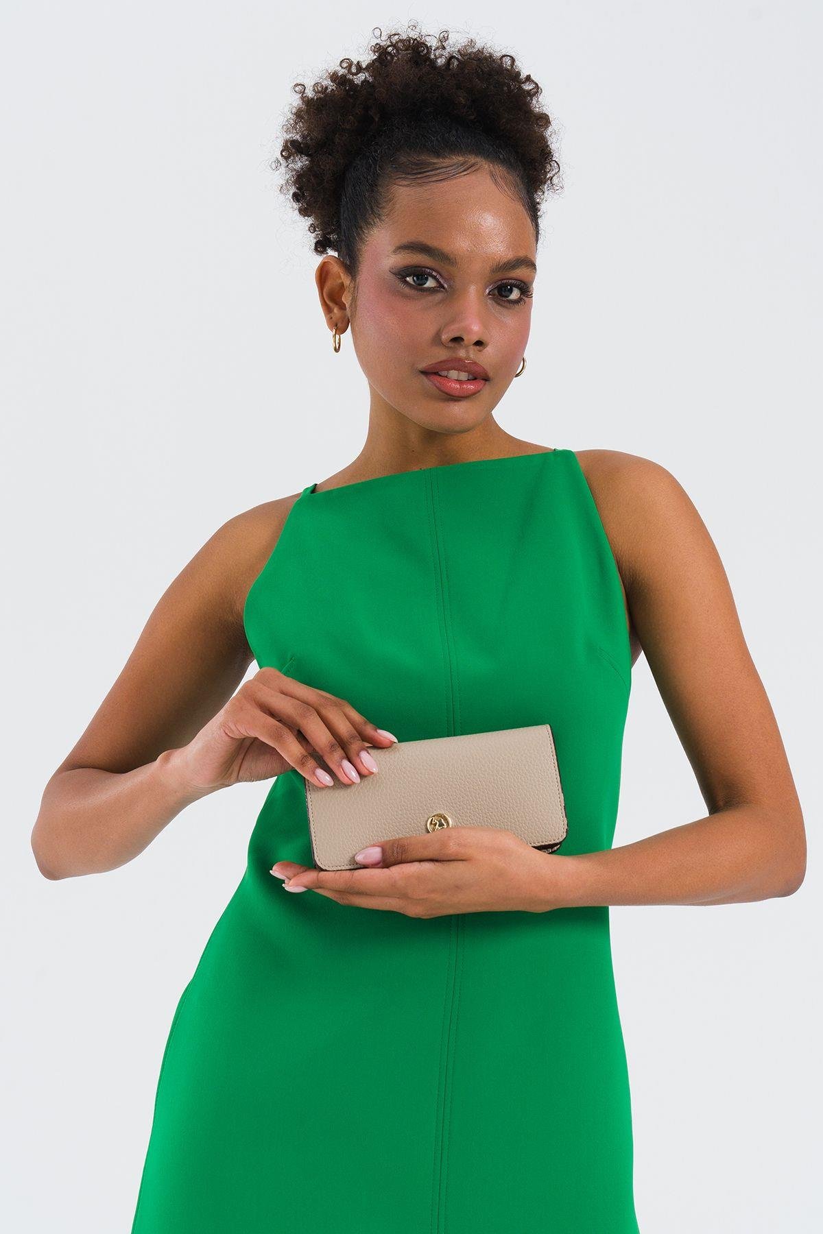 U.S. Polo Assn. Kadın Cüzdanı Bej Usc25371