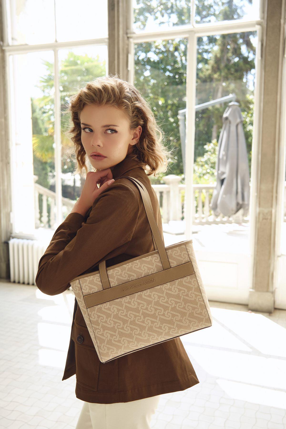 U.S. Polo Assn. Kadın Omuz Çanta Bej Us23514