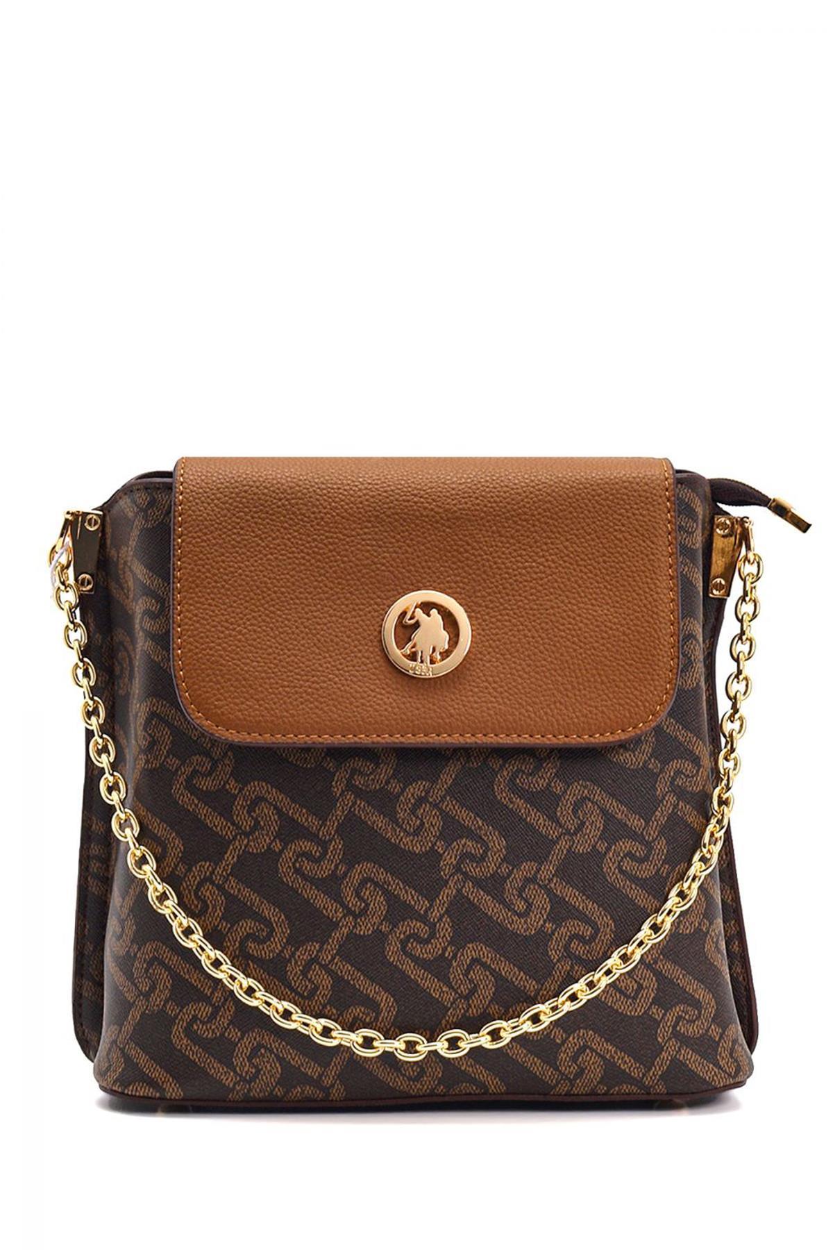 U.S. Polo Assn. Çapraz Askılı Kadın Çanta Kahve-Taba Us23132