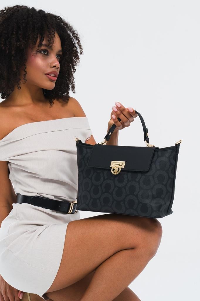 U.S. Polo Assn. Çapraz Askılı Kadın Çanta Siyah Us25156