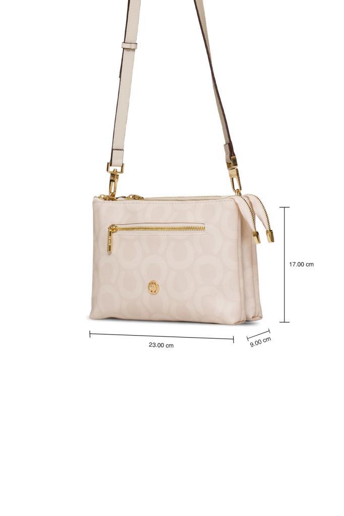 U.S. Polo Assn. Çapraz Askılı Kadın Çanta Ekru Us25164