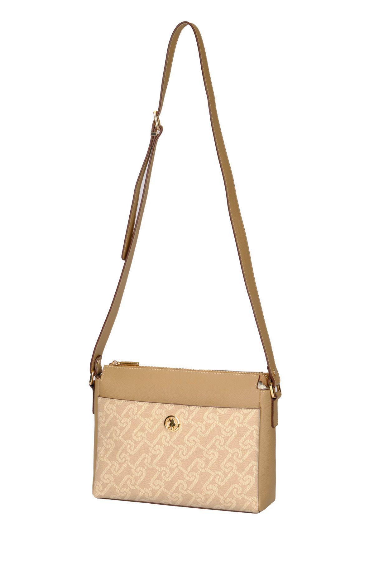 U.S. Polo Assn. Çapraz Askılı Kadın Çanta Bej Us23515