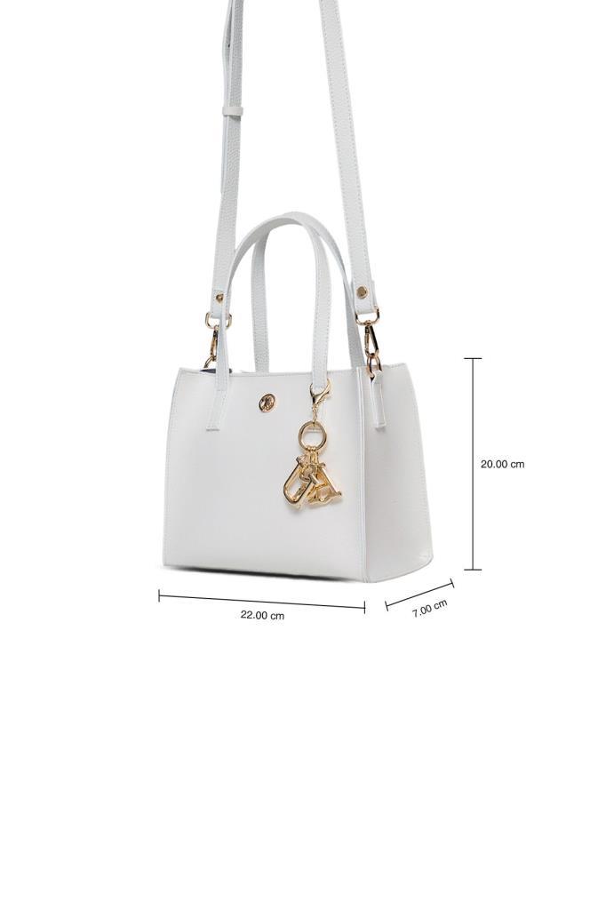 U.S. Polo Assn. Çapraz Askılı Kadın Çanta Beyaz Us25187