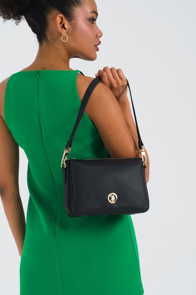 U.S. Polo Assn. Çapraz Askılı Kadın Çanta Siyah Us25141