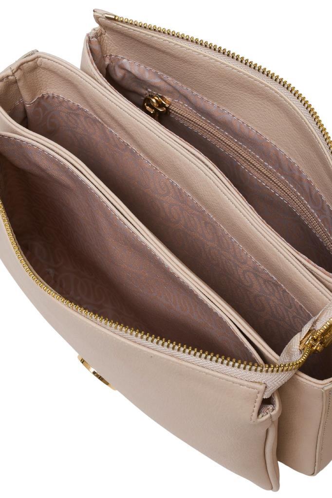 U.S. Polo Assn. Çapraz Askılı Kadın Çanta Bej Us25141