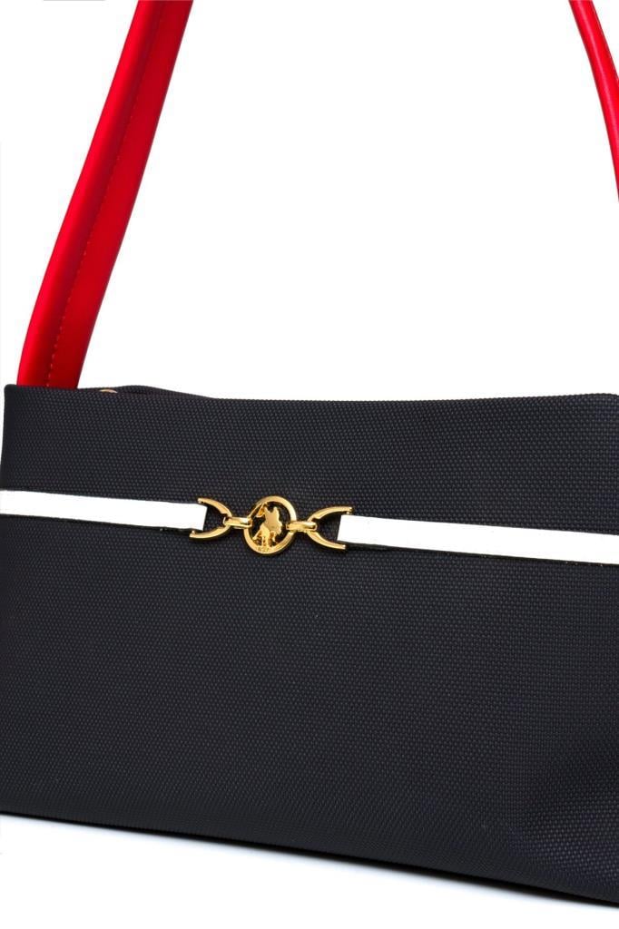 U.S. Polo Assn. Çapraz Askılı Kadın Çanta Lacivert-Beyaz-Kırmızı Us25230