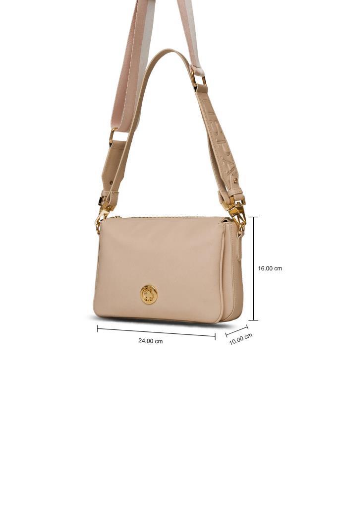 U.S. Polo Assn. Çapraz Askılı Kadın Çanta Bej Us25141
