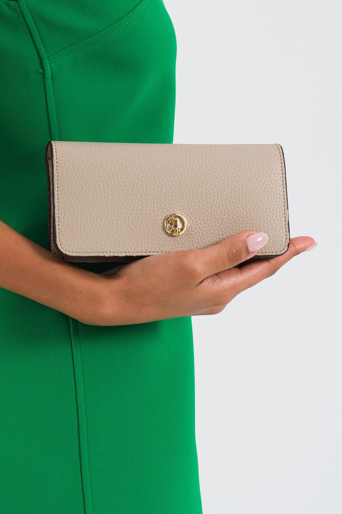 U.S. Polo Assn. Kadın Cüzdanı Bej Usc25371