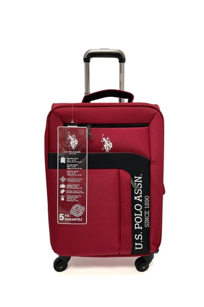 U.S. Polo Assn. Orta Boy Kumaş Valiz Bordo 21282