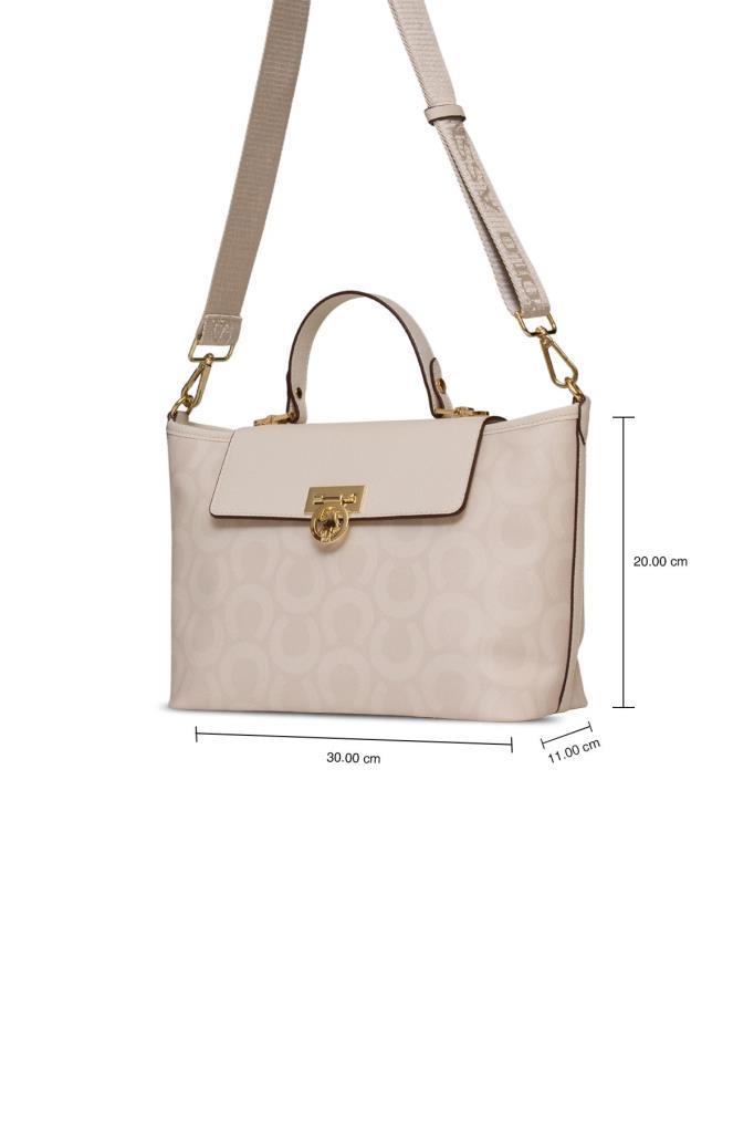 U.S. Polo Assn. Çapraz Askılı Kadın Çanta Ekru Us25156