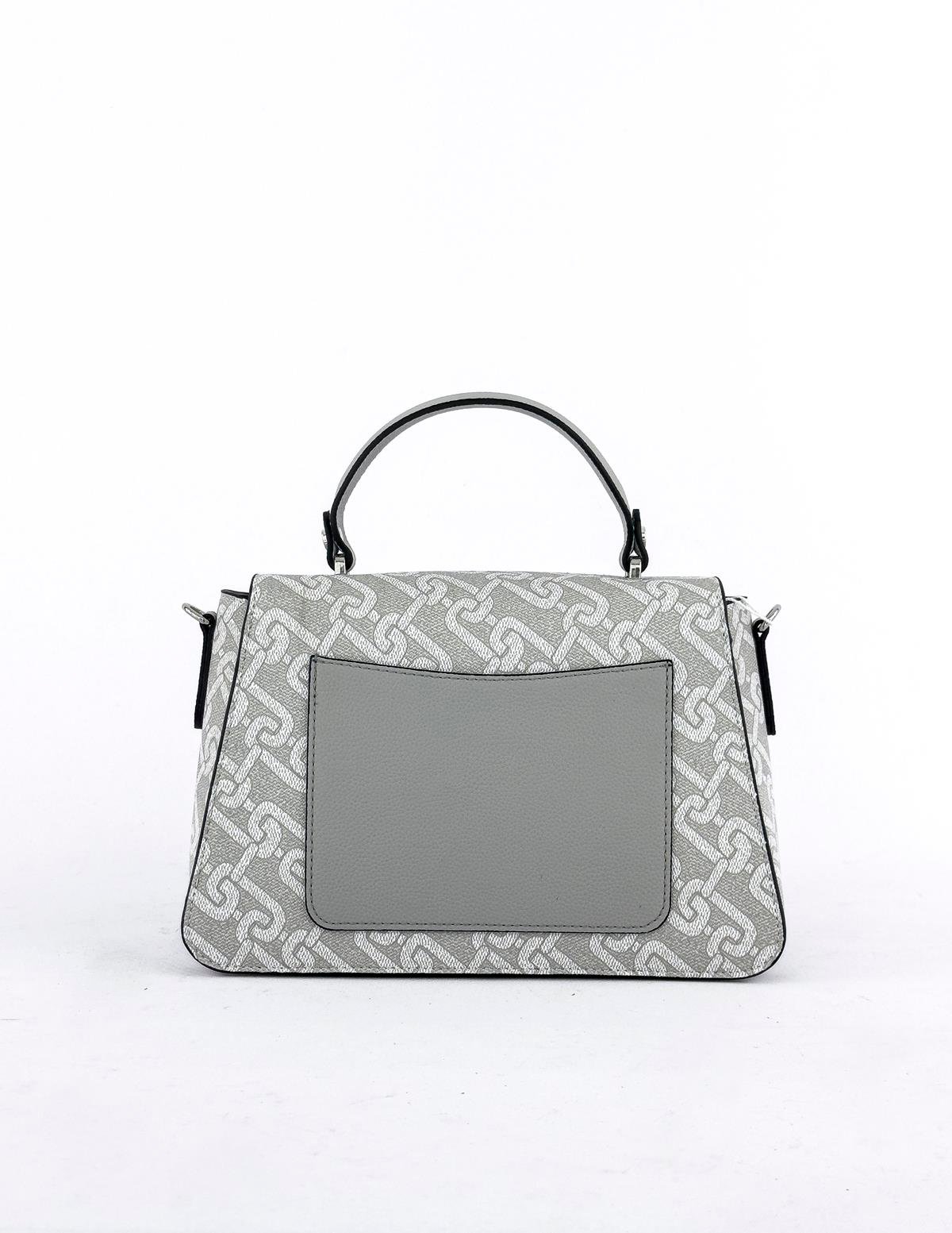 U.S. Polo Assn. Çapraz Askılı Kadın Çanta Beyaz-Gri Us24102