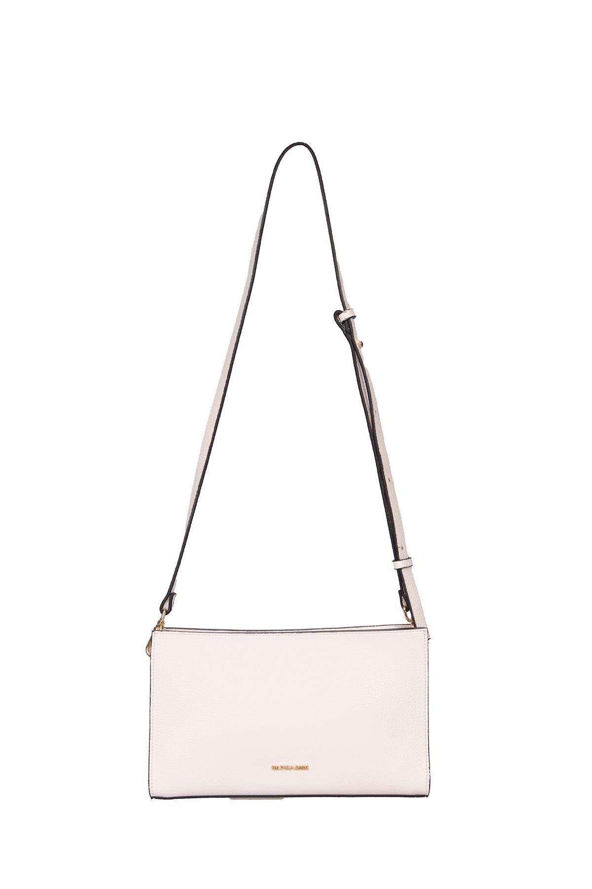 U.S. Polo Assn. Çapraz Askılı Kadın Çanta Beyaz Us25185