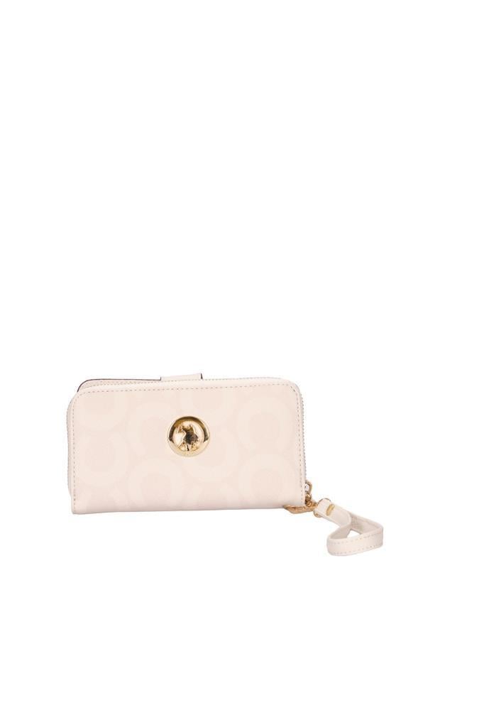 U.S. Polo Assn. Kadın Cüzdanı Ekru Usc25363