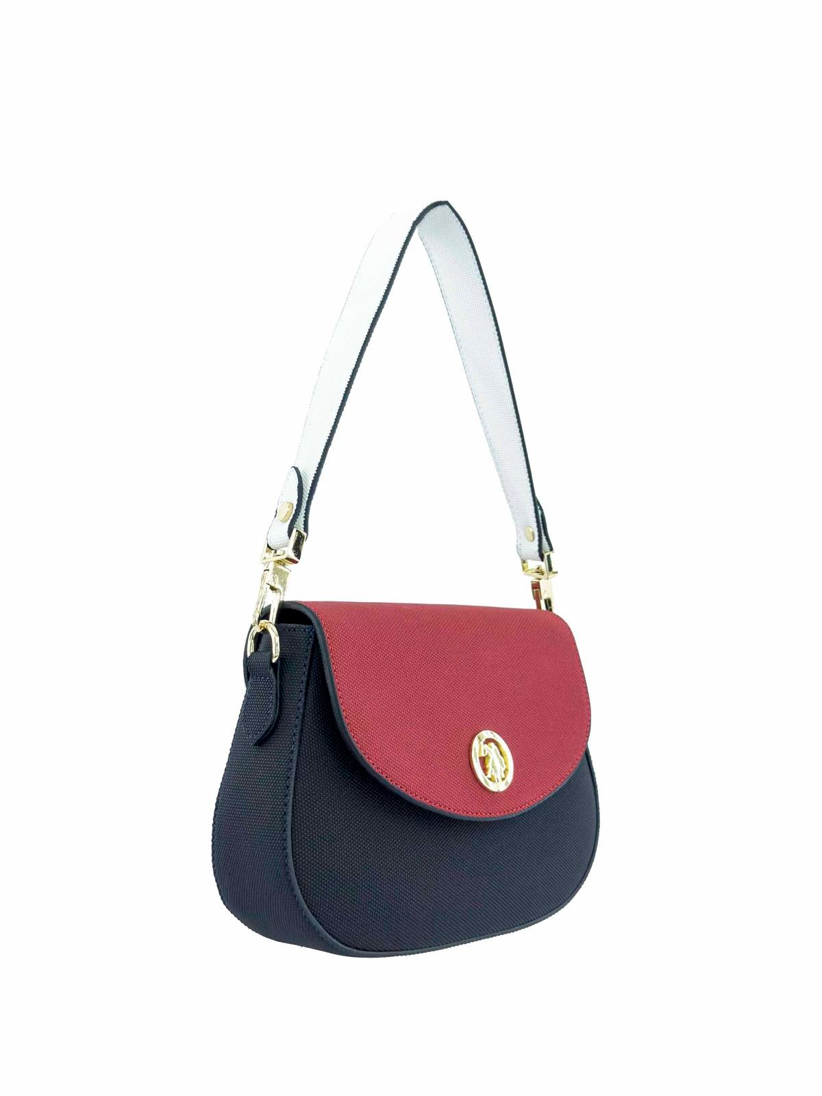 U.S. Polo Assn. Çapraz Askılı Kadın Çanta Lacivert-Beyaz Us24246