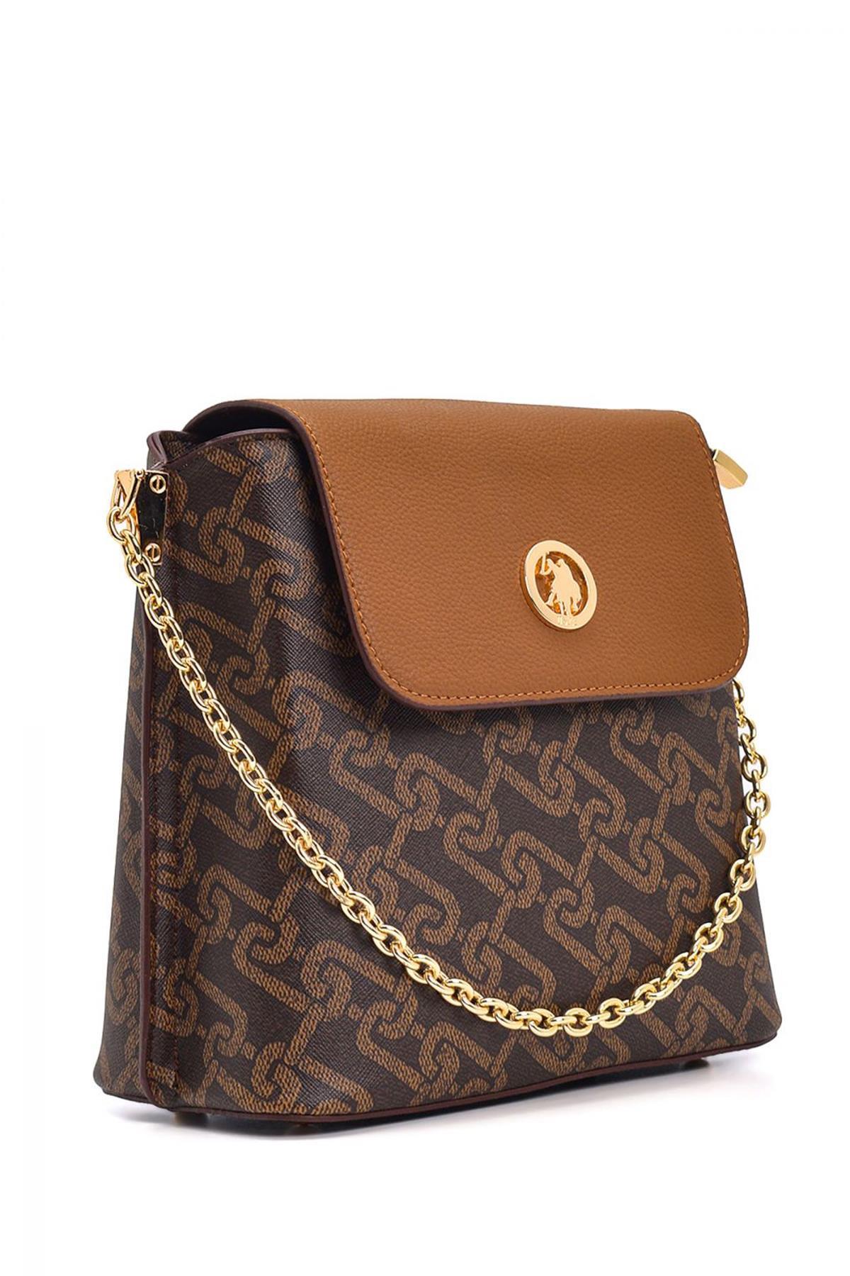 U.S. Polo Assn. Çapraz Askılı Kadın Çanta Kahve-Taba Us23132