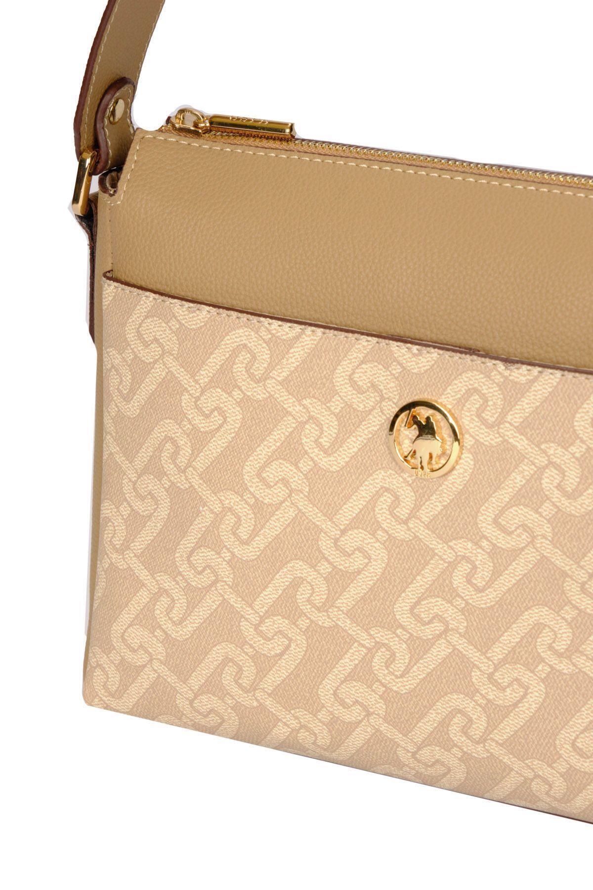 U.S. Polo Assn. Çapraz Askılı Kadın Çanta Bej Us23515