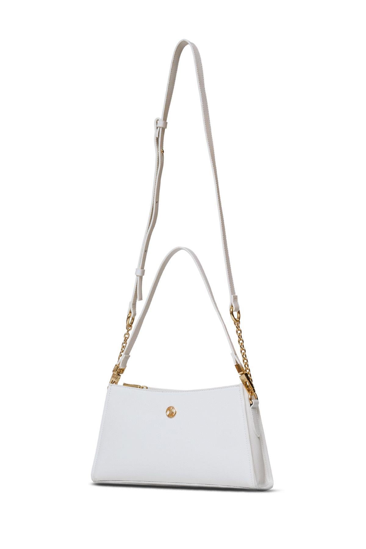U.S. Polo Assn. Çapraz Askılı Kadın Çanta Beyaz Us25134