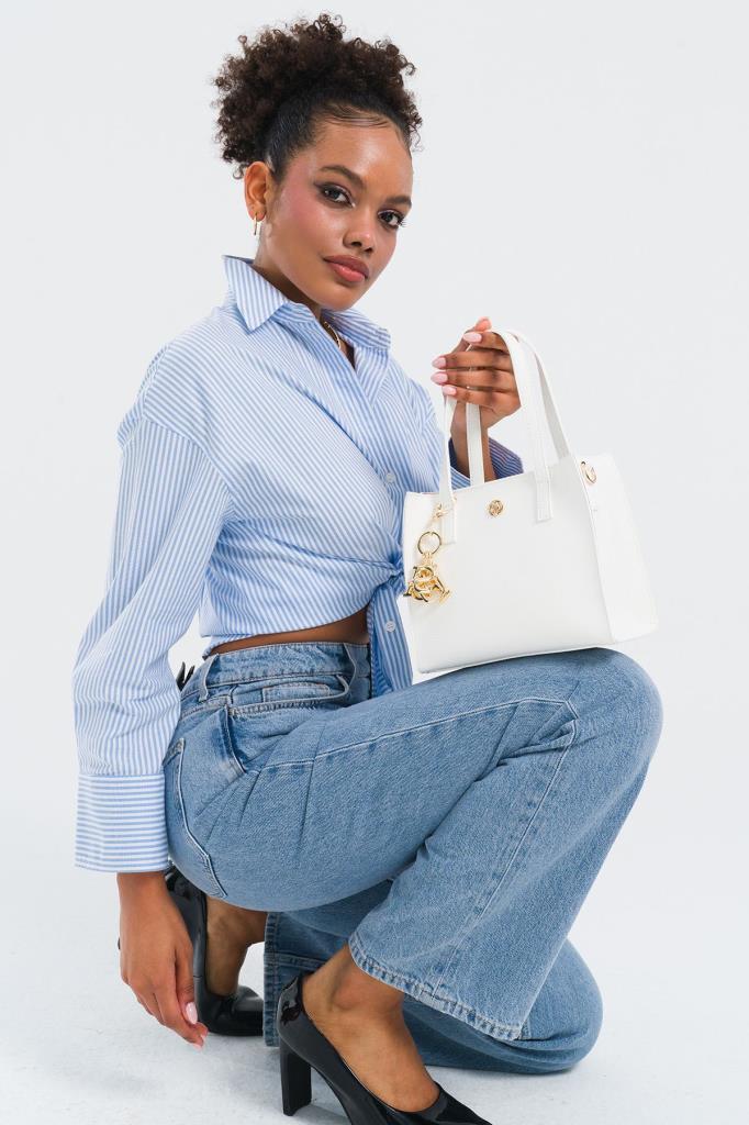 U.S. Polo Assn. Çapraz Askılı Kadın Çanta Beyaz Us25187