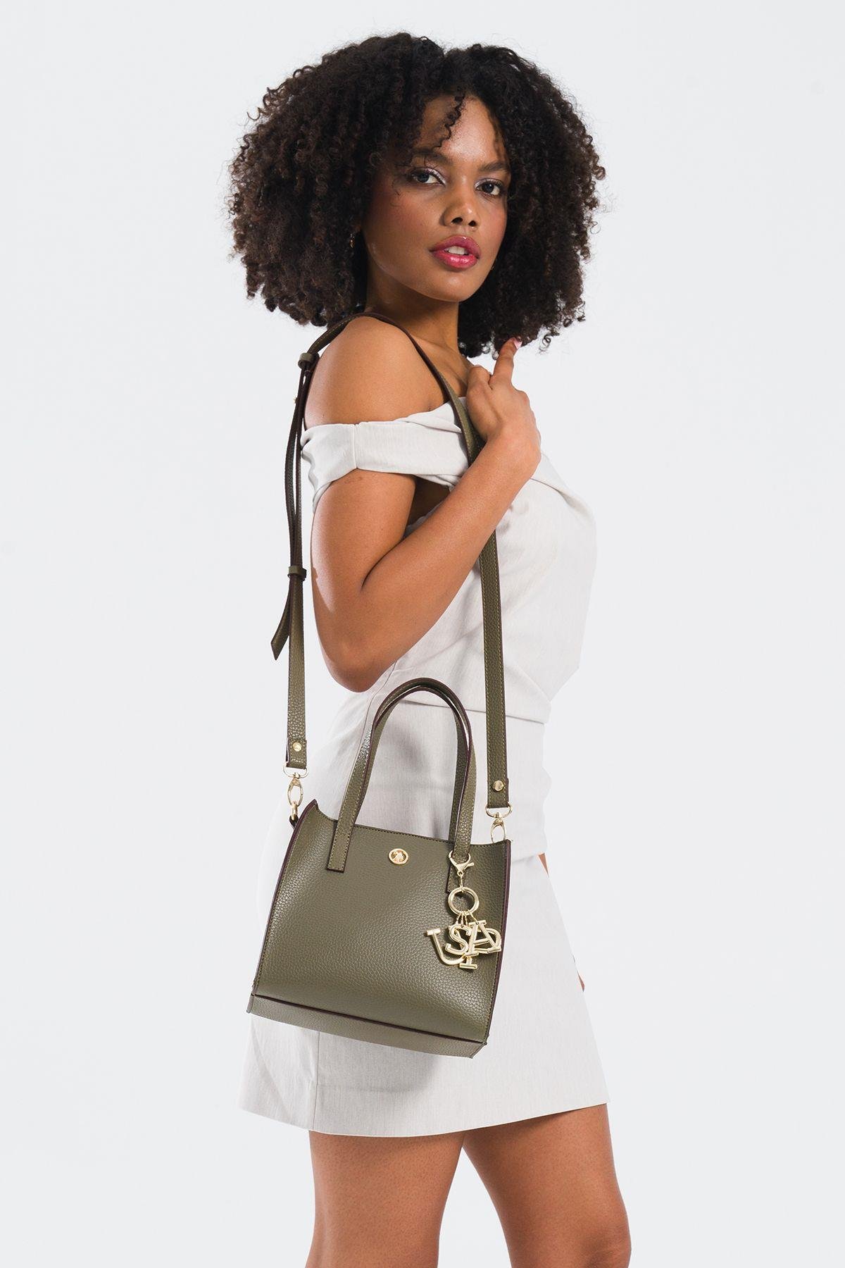 U.S. Polo Assn. Çapraz Askılı Kadın Çanta Haki Us25187