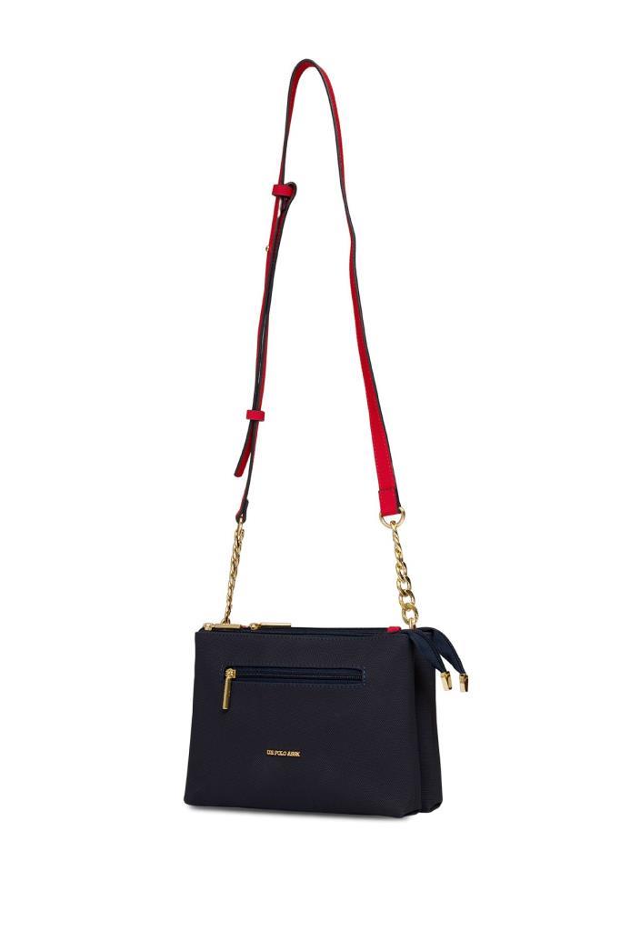 U.S. Polo Assn. Çapraz Askılı Kadın Çanta Lacivert-Kırmızı Us25253