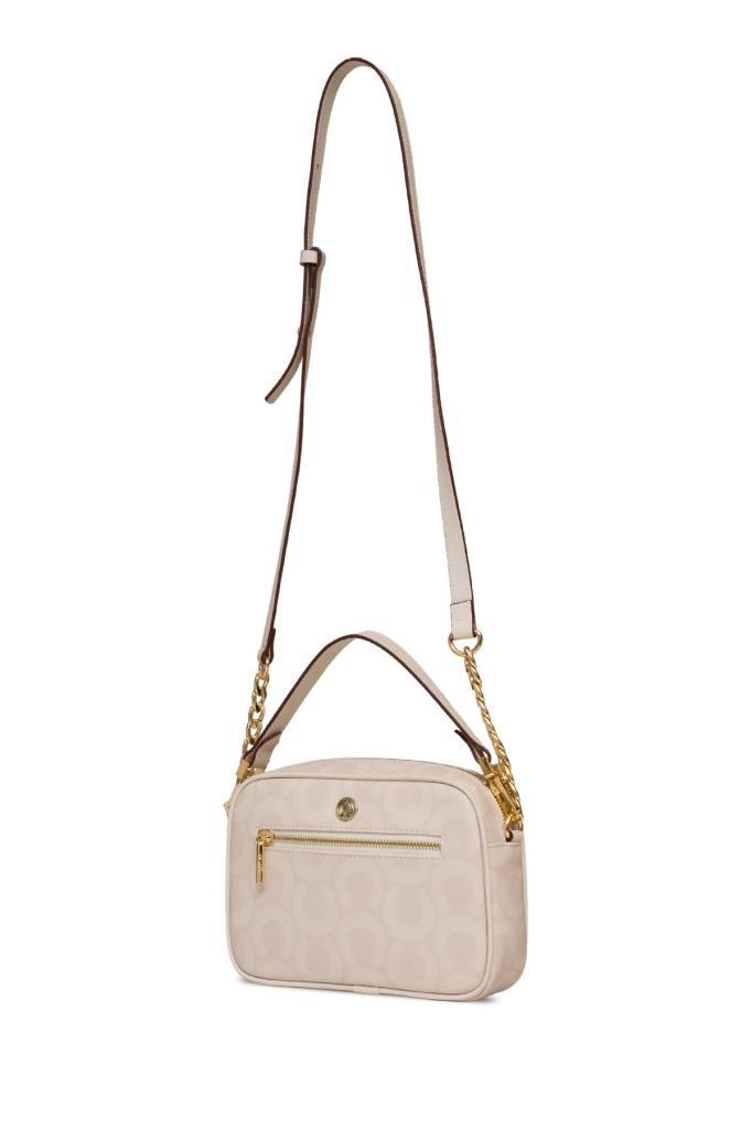 U.S. Polo Assn. Çapraz Askılı Kadın Çanta Ekru Us25174