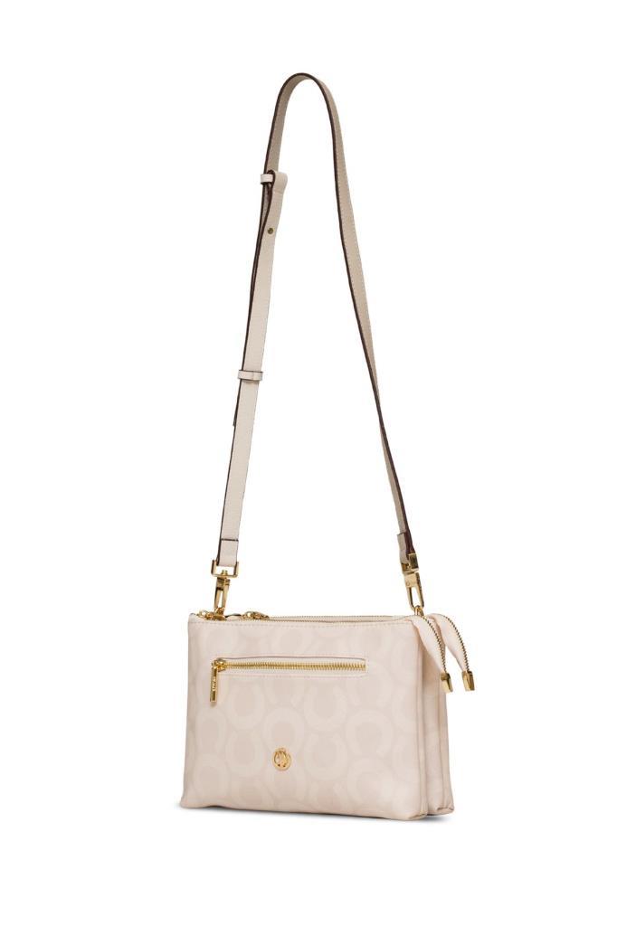 U.S. Polo Assn. Çapraz Askılı Kadın Çanta Ekru Us25164