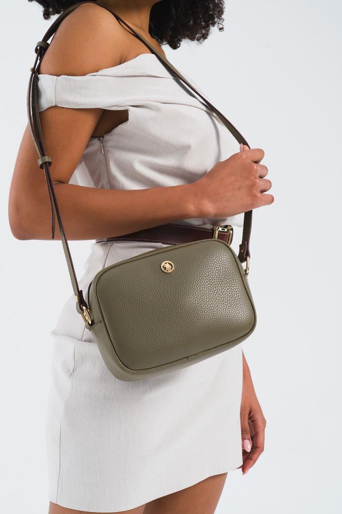 U.S. Polo Assn. Çapraz Askılı Kadın Çanta Haki Us25195