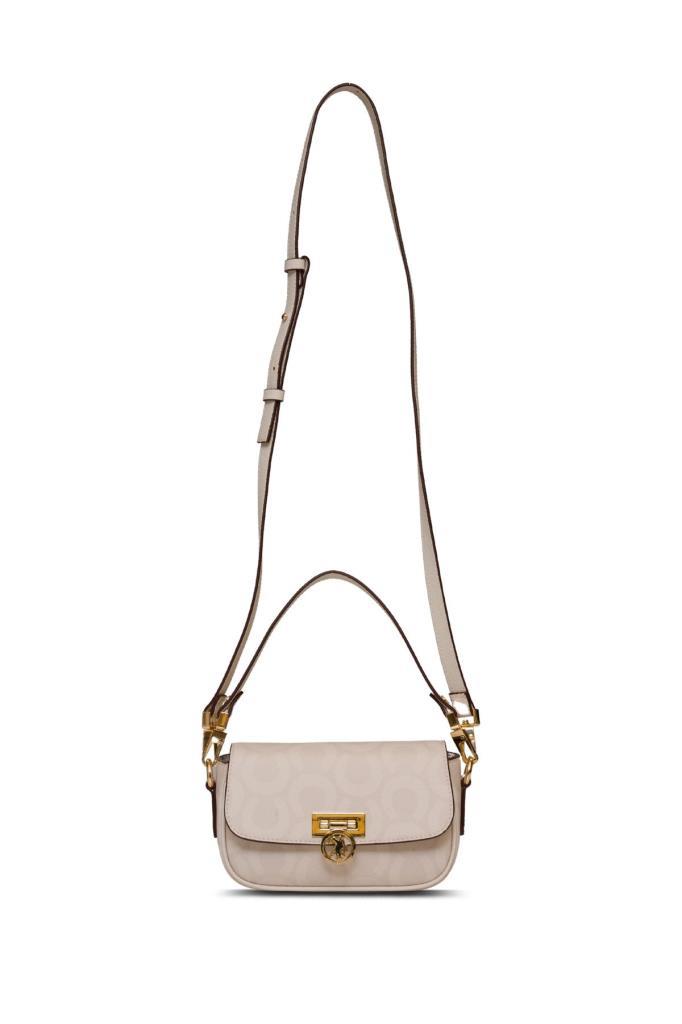 U.S. Polo Assn. Çapraz Askılı Kadın Çanta Ekru Us25155