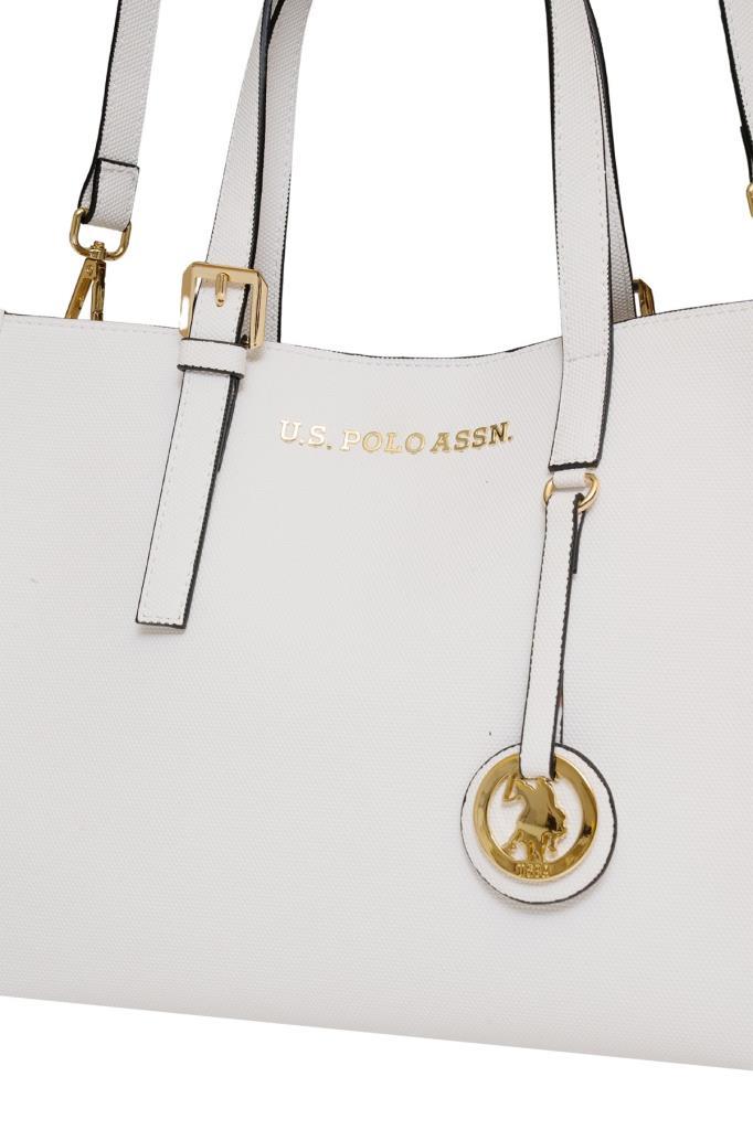 U.S. Polo Assn. Çapraz Askılı Kadın Çanta Beyaz Us25252