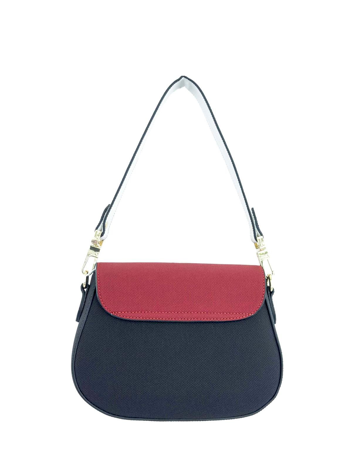 U.S. Polo Assn. Çapraz Askılı Kadın Çanta Lacivert-Beyaz Us24246