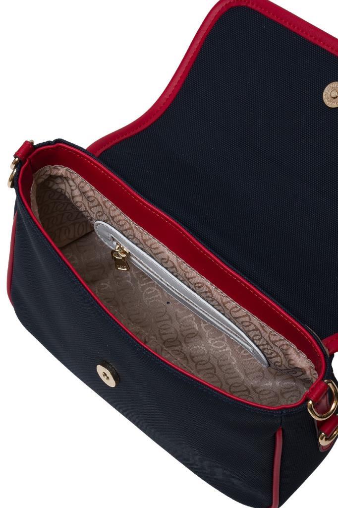 U.S. Polo Assn. Çapraz Askılı Kadın Çanta Lacivert-Beyaz-Kırmızı Us25241