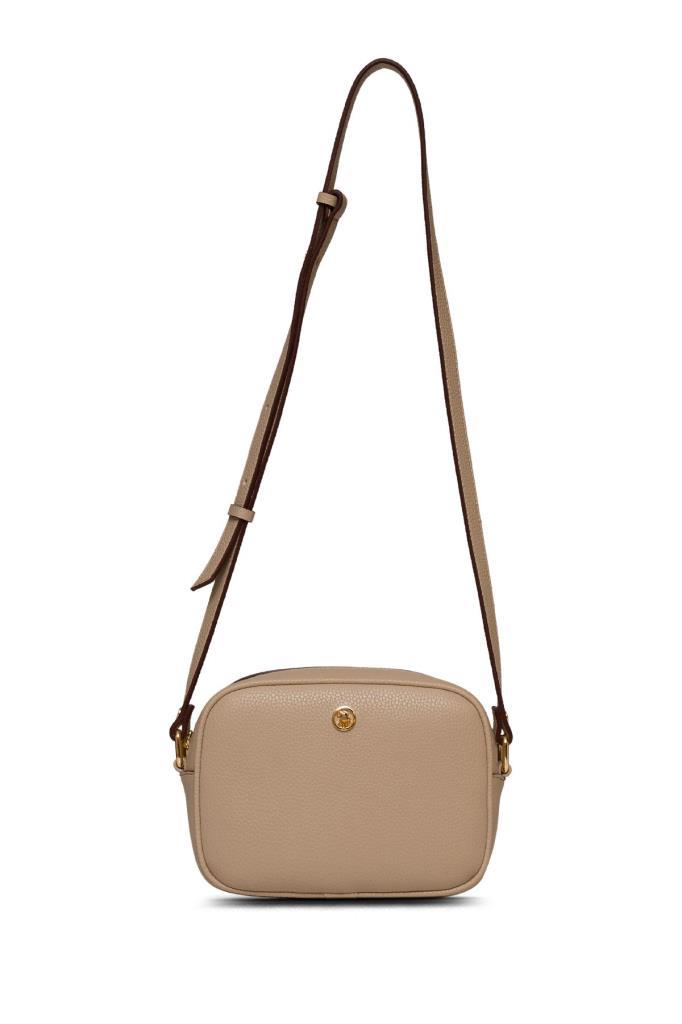 U.S. Polo Assn. Çapraz Askılı Kadın Çanta Bej Us25195
