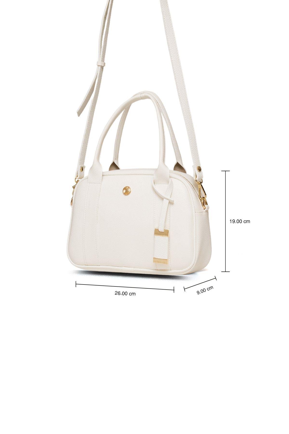 U.S. Polo Assn. Çapraz Askılı Kadın Çanta Beyaz Us25191